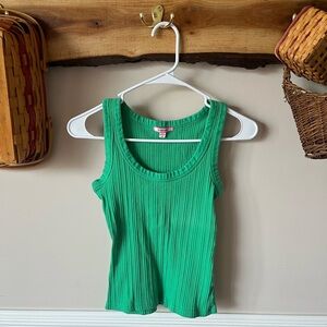 Energie One Step Up Green Ribbed Tank Top 90s Y2K Vintage size M